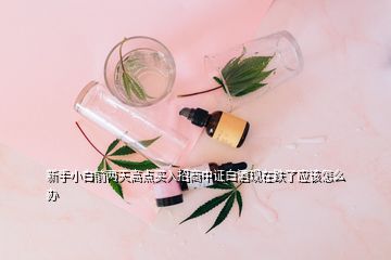 新手小白前兩天高點(diǎn)買入招商中證白酒現(xiàn)在跌了應(yīng)該怎么辦