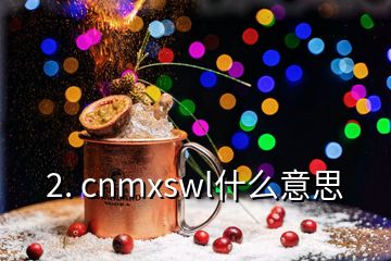 2. cnmxswl什么意思