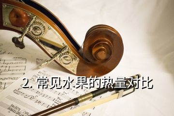 2. 常見水果的熱量對比