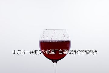 山東省一共有多少家酒廠白酒啤酒紅酒都包括