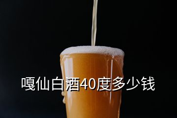 嘎仙白酒40度多少錢(qián)