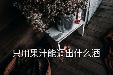 只用果汁能調(diào)出什么酒