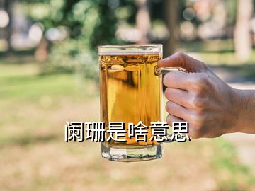 闌珊是啥意思