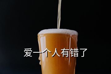 愛一個(gè)人有錯(cuò)了