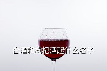 白酒和枸杞酒起什么名子