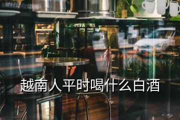 越南人平時(shí)喝什么白酒