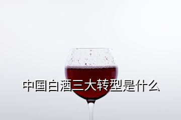 中國白酒三大轉(zhuǎn)型是什么