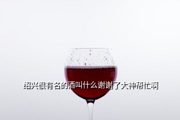 紹興很有名的酒叫什么謝謝了大神幫忙啊