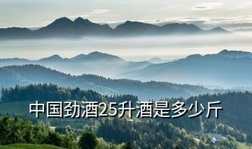 中國(guó)勁酒25升酒是多少斤