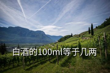 白酒的100ml等于幾兩