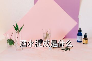 酒水提成是什么