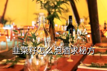 韭菜籽怎么泡酒求秘方