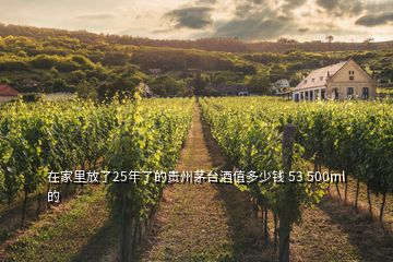 在家里放了25年了的貴州茅臺(tái)酒值多少錢(qián) 53 500ml的