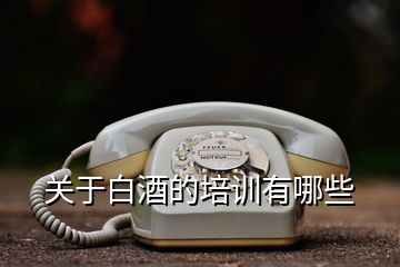 關(guān)于白酒的培訓(xùn)有哪些