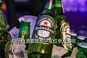 40斤白酒要放多少支紅參泡酒呢