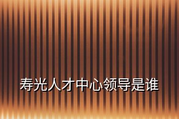 壽光人才中心領(lǐng)導(dǎo)是誰