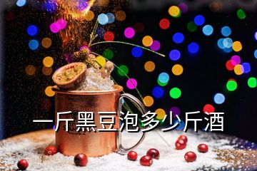 一斤黑豆泡多少斤酒