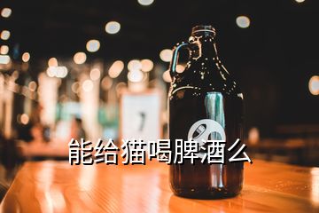 能給貓喝脾酒么