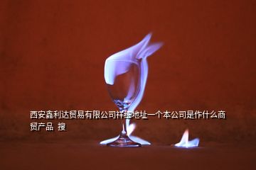 西安鑫利達(dá)貿(mào)易有限公司祥細(xì)地址一個本公司是作什么商貿(mào)產(chǎn)品  搜