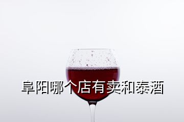 阜陽(yáng)哪個(gè)店有賣(mài)和泰酒