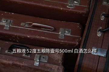 五糧液 52度五糧陳壹號500ml 白酒怎么樣