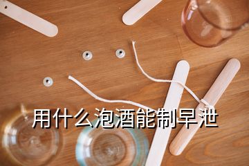 用什么泡酒能制早泄