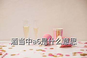 酒當(dāng)中a6是什么意思