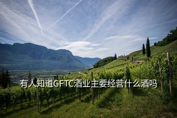 有人知道GFTC酒業(yè)主要經營什么酒嗎