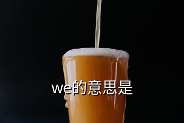 we的意思是