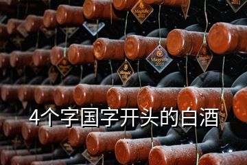 4個字國字開頭的白酒