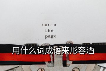 用什么詞成語來形容酒