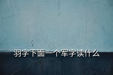 羽字下面一個(gè)軍字讀什么