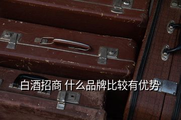 白酒招商 什么品牌比較有優(yōu)勢