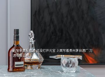 元寶里面有瓶酒 還沒打開元寶 上面寫著貴州茅臺酒廠 習(xí)酒有限公司