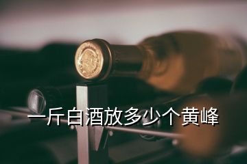 一斤白酒放多少個黃峰