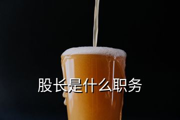 股長(zhǎng)是什么職務(wù)