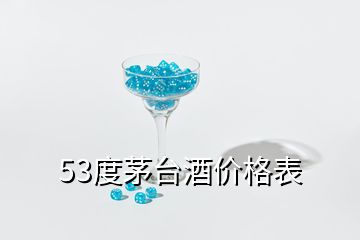 53度茅臺(tái)酒價(jià)格表