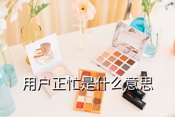 用戶正忙是什么意思