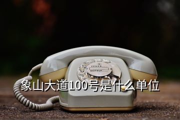 象山大道100號是什么單位