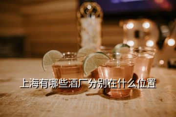 上海有哪些酒廠分別在什么位置