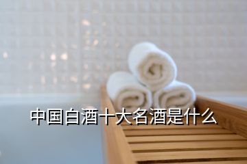 中國(guó)白酒十大名酒是什么