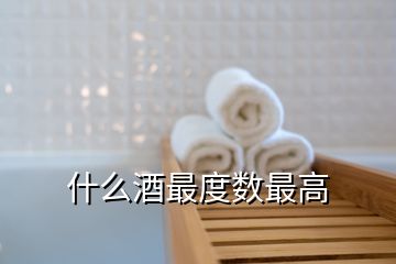 什么酒最度數(shù)最高