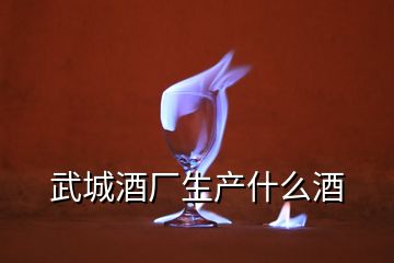 武城酒廠生產(chǎn)什么酒