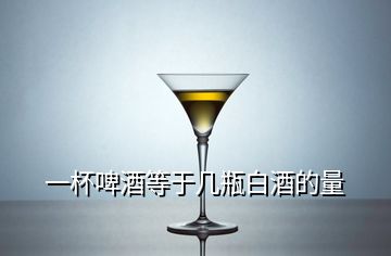 一杯啤酒等于幾瓶白酒的量