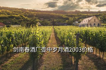 劍南春酒廠壺中歲月酒2003價(jià)格