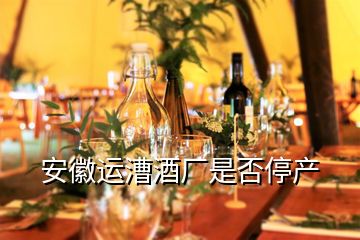 安徽運(yùn)漕酒廠是否停產(chǎn)