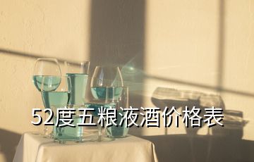 52度五糧液酒價(jià)格表