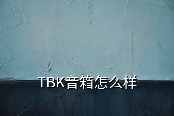 TBK音箱怎么樣