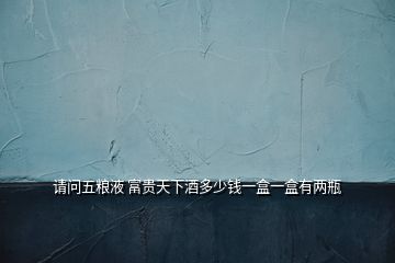 請(qǐng)問(wèn)五糧液 富貴天下酒多少錢一盒一盒有兩瓶