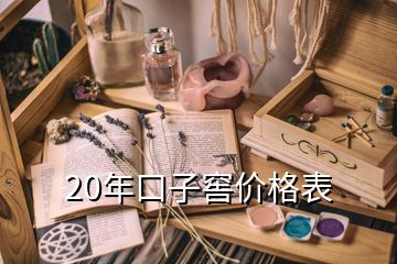 20年口子窖價格表